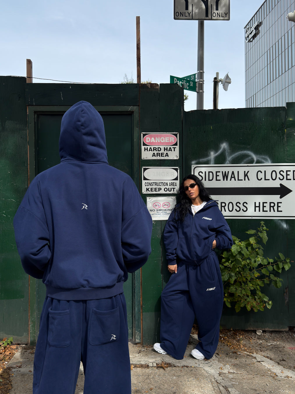 SWEATS® DARK BLUE - OPEN LEG JOGGER