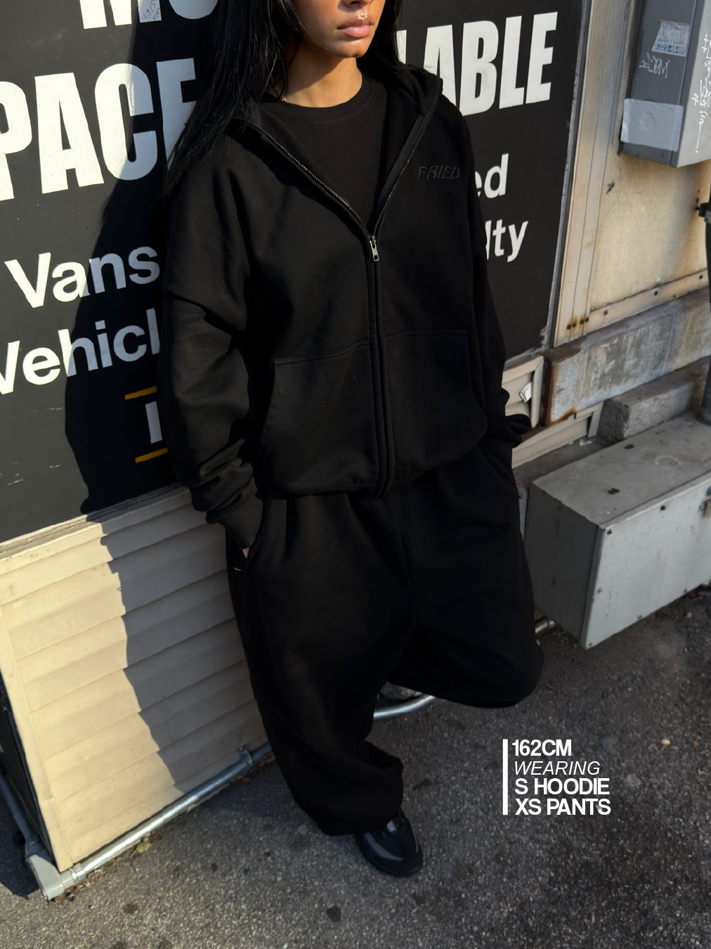 SWEATS® ALL BLACK - OPEN LEG JOGGER
