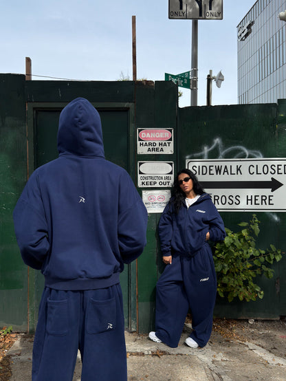 SWEATS® DARK BLUE - BALACLAVA ZIP HOODIE