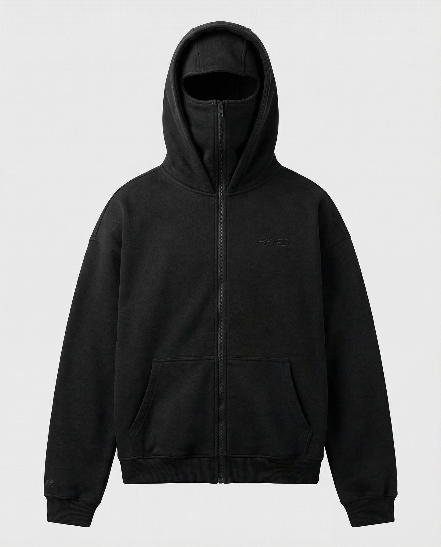 SWEATS® ALL BLACK - BALACLAVA ZIP HOODIE